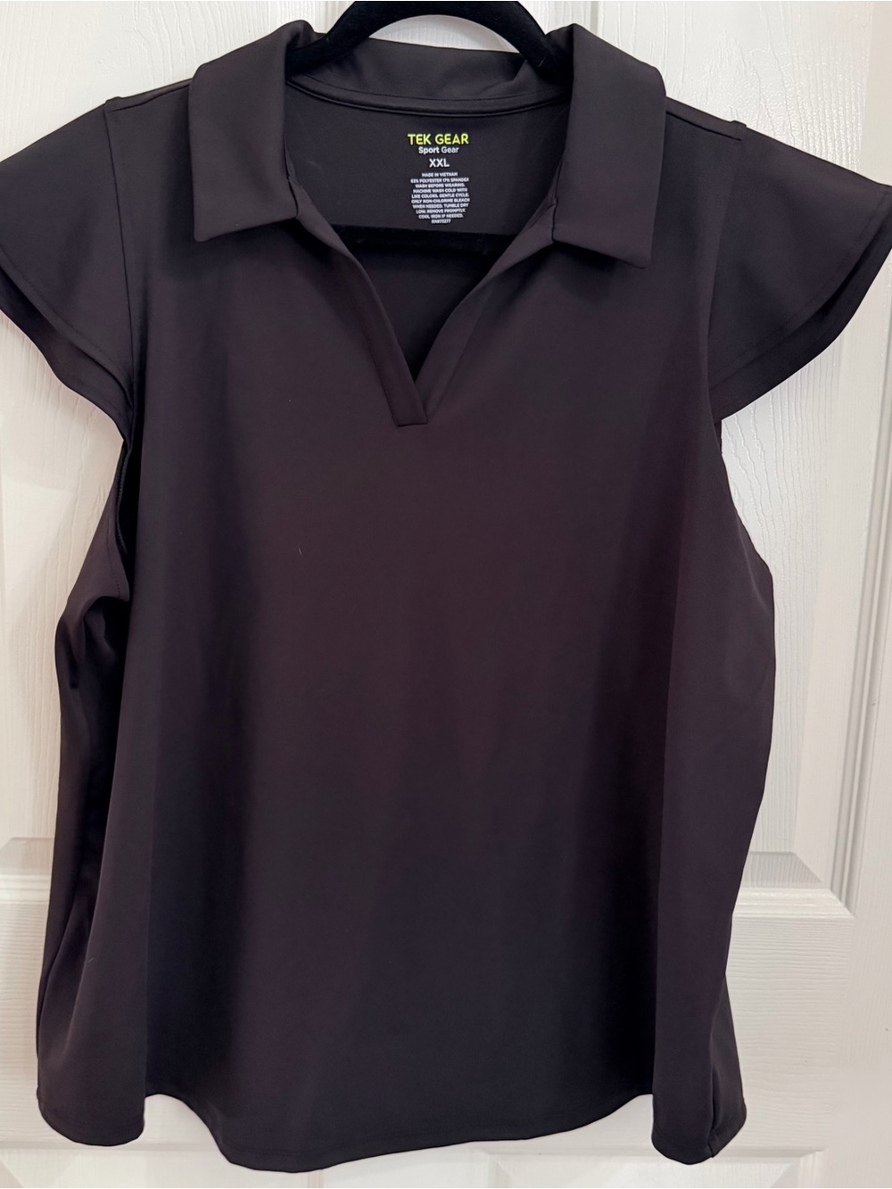 TEK GEAR Black Women's Polo-Style Performance Top